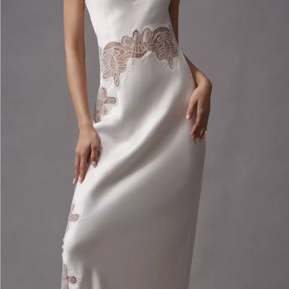 Elegant White Dress with Lace Details